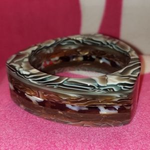 Sassy Jones Zaria Chunky Bangle - Chocolate Pearl